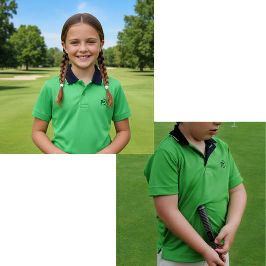 Polo técnico golf verde, kids, "un todo terreno"