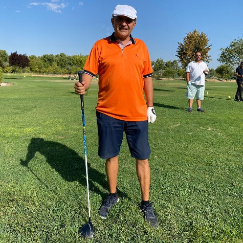 Polo de golf color naranja hombre