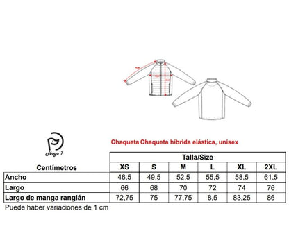 Chaqueta híbrida elástica UNISEX, marino