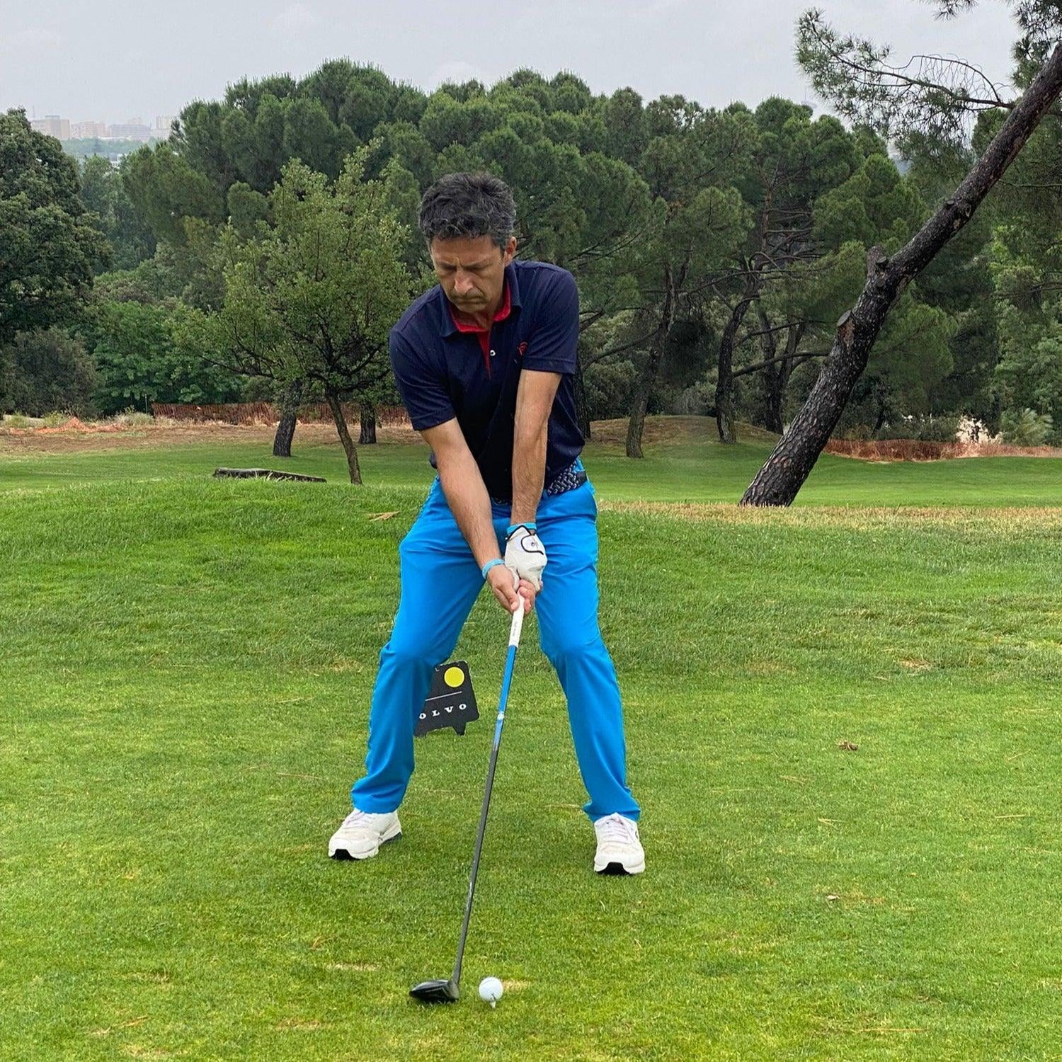 Pantalón técnico de golf azul claro, para entretiempo y verano, hombre - Hoyo 7