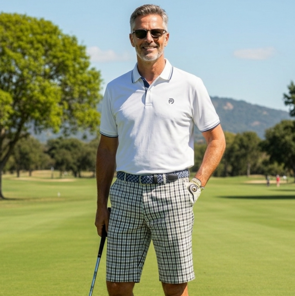 bermudas cuadros pequeños hombre algodón