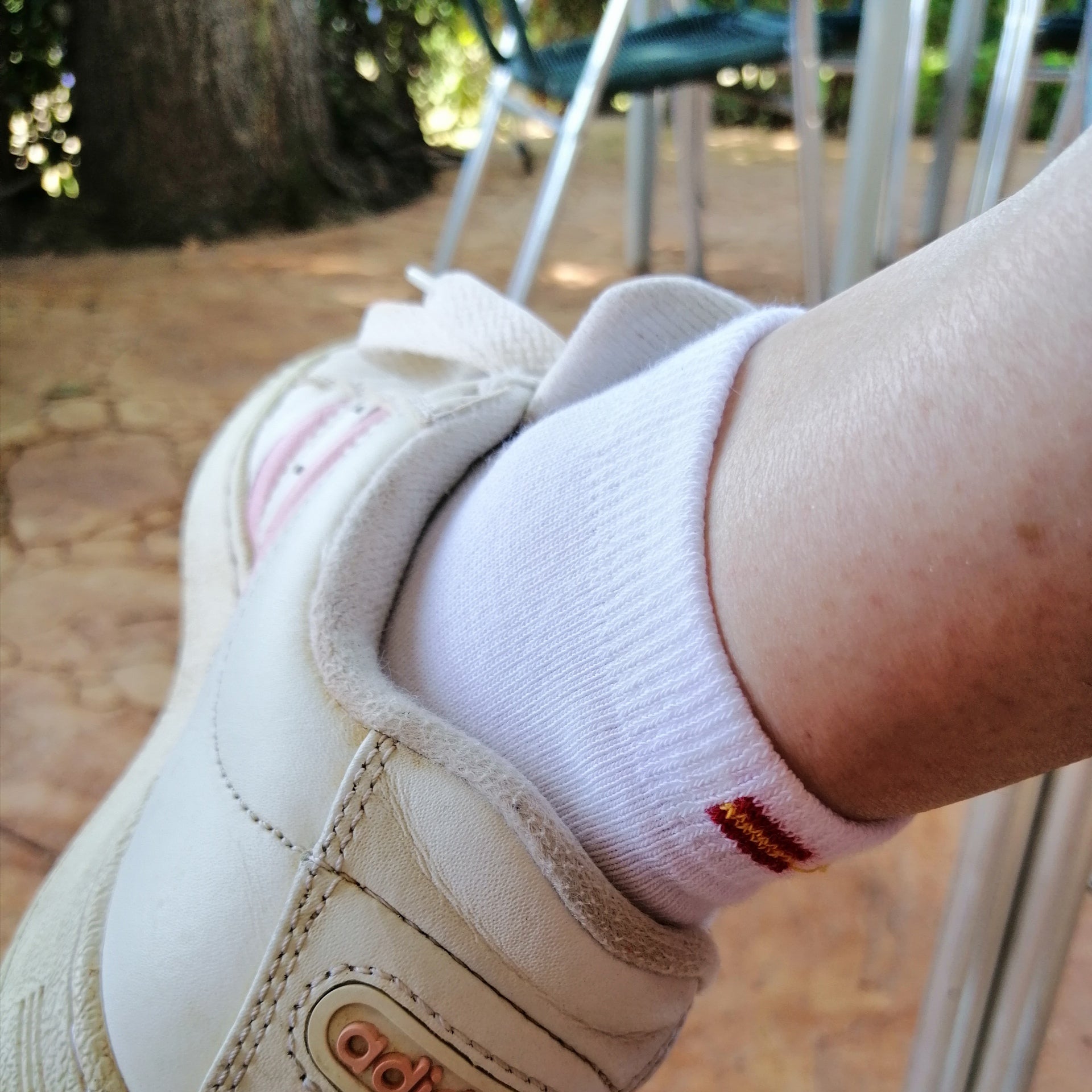 calcetines tobilleros blanco puestos