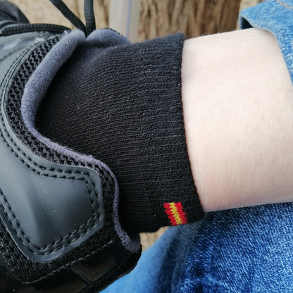 Calcetines tobilleros bandera de España, negro