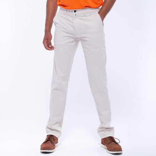 Conjunto pantalón beige TEXAS + cinturón marrón