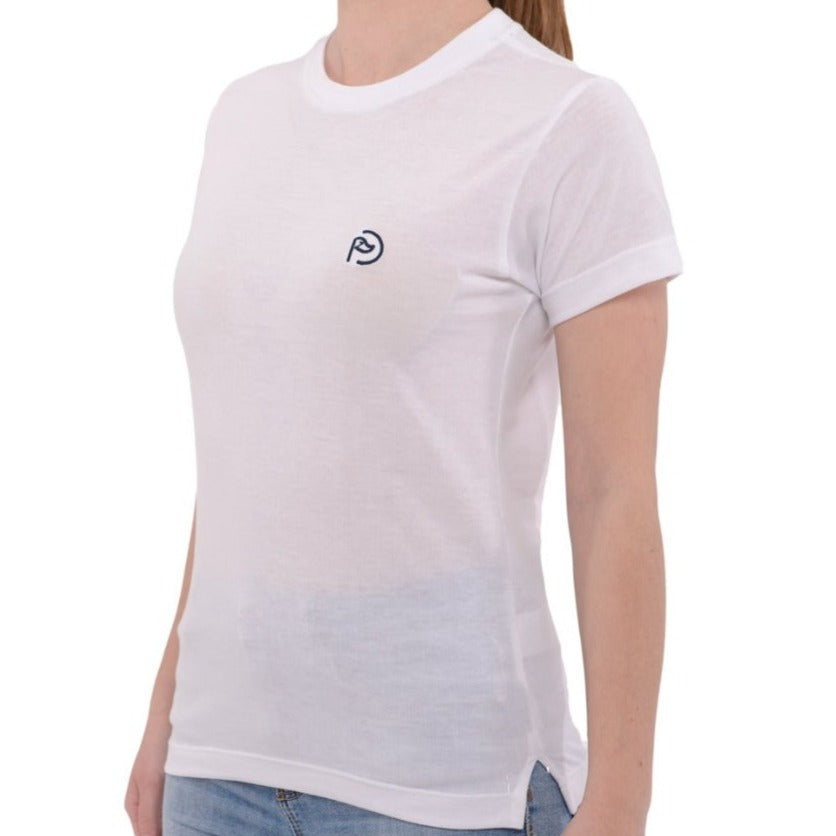 Camiseta España mujer algodón blanca
