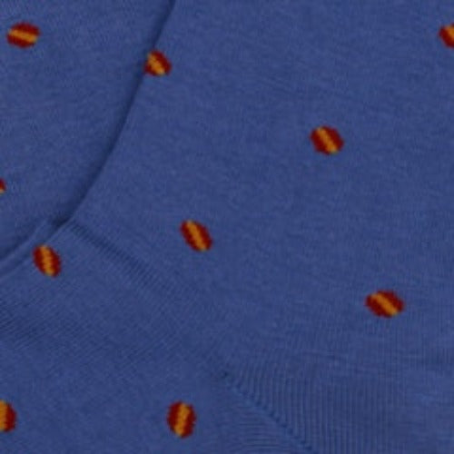 Detalle calcetines Topitos España azul denim